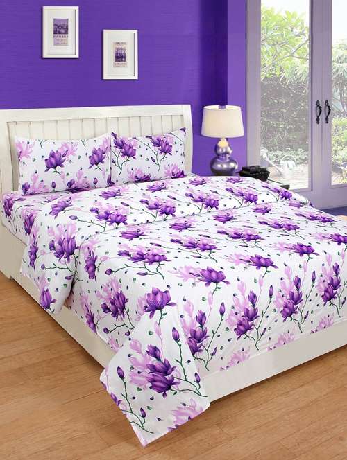 printed bed sheet with pillow cover - 19491270 - Very Small Image - 1