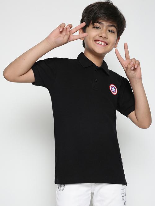 boys polo neck solid t-shirt - 19555021 - Very Small Image - 1