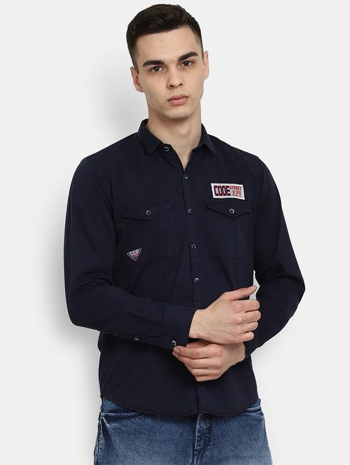 mens solid casual shirt - 19591179 - Very Small Image - 1