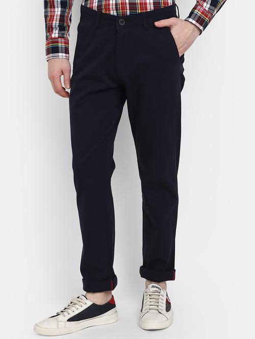 men mid rise solid chinos - 19592566 - Very Small Image - 1