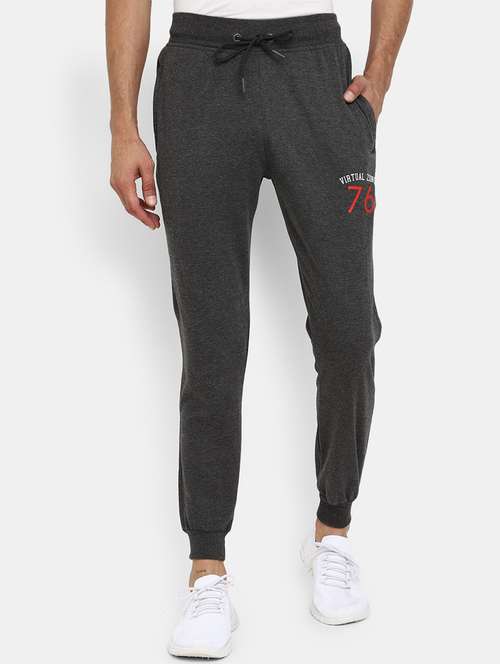 grey solid casual track pant - 19604281 - Very Small Image - 1
