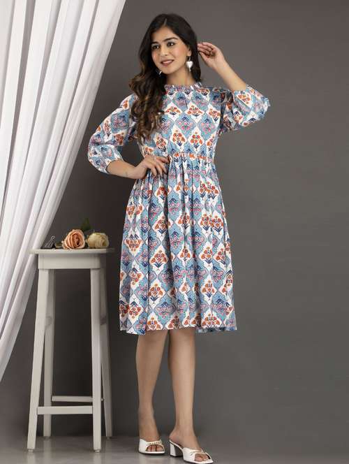 women's fit & flare floral dress - 19608738 - Very Small Image - 1