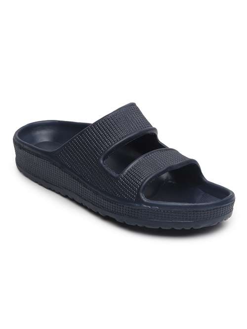 black solid slip on flip flop - 19656760 - Very Small Image - 1