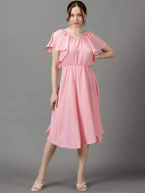 women's asymmetric solid dress - 19662538 - Very Small Image - 1