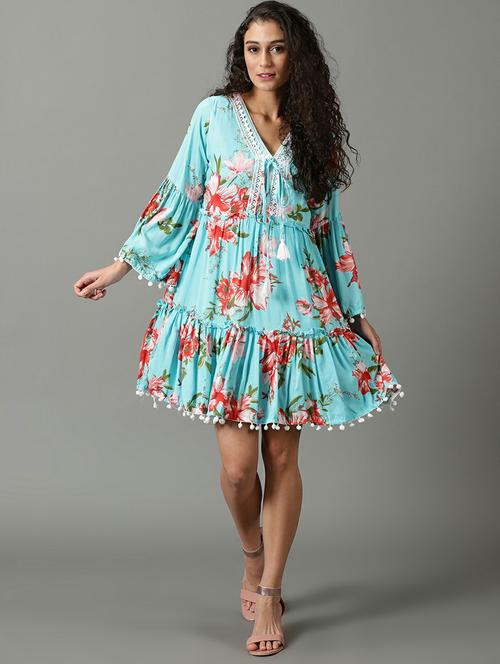 women's tiered dress floral dress - 19662585 - Very Small Image - 1