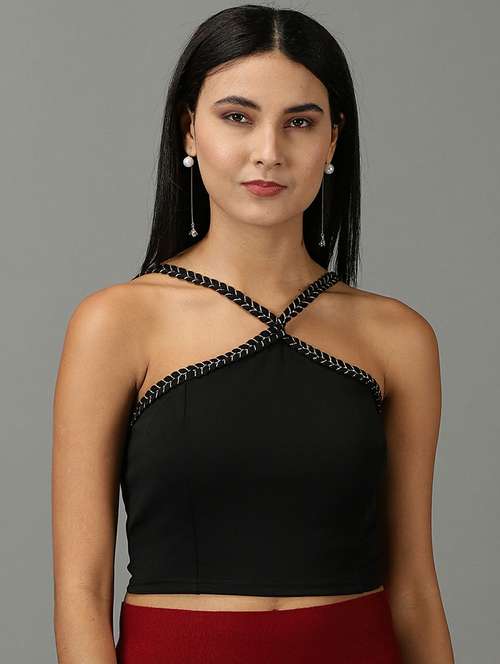 camisole neck solid regular top - 19662650 - Very Small Image - 1