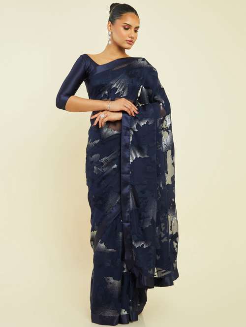 women's embellished saree with blouse - 19665556 - Very Small Image - 1