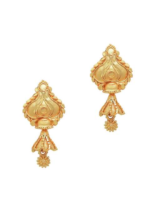 gold brass studs earring - 19667077 - Very Small Image - 1