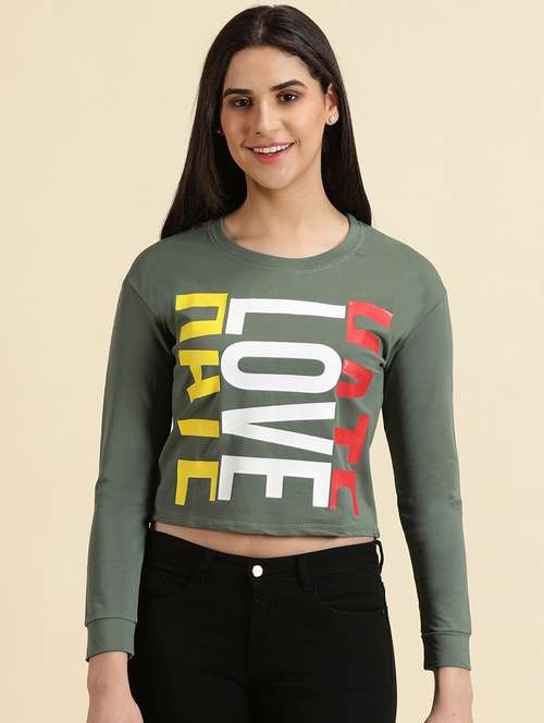 women's straight round neck top - 19699113 - Very Small Image - 1
