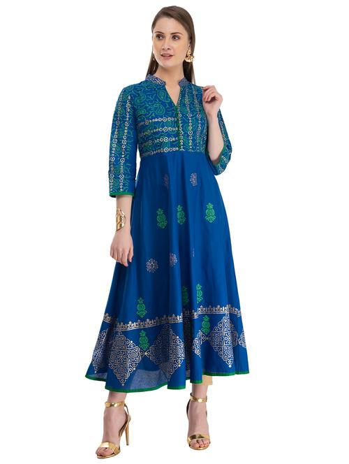 women's flared kurta - 19699319 - Very Small Image - 1
