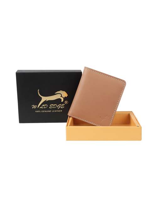 tan genuine leather wallet - 19707974 - Very Small Image - 1