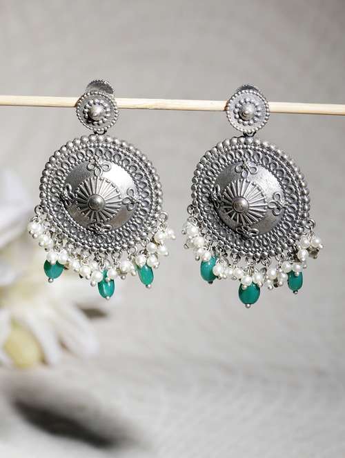 green brass drop earring - 19754799 - Very Small Image - 1