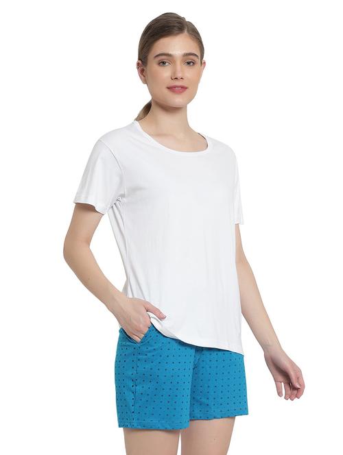 blue printed regular shorts - 19873892 - Very Small Image - 1