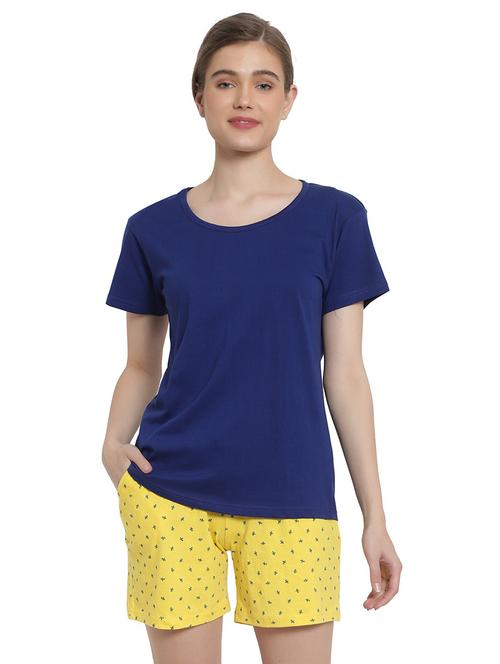 yellow cotton regular shorts - 19873895 - Very Small Image - 1