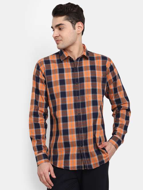 mens checks casual shirt - 19905957 - Very Small Image - 1