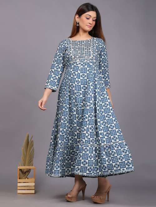 women's flared kurta - 19927402 - Very Small Image - 1