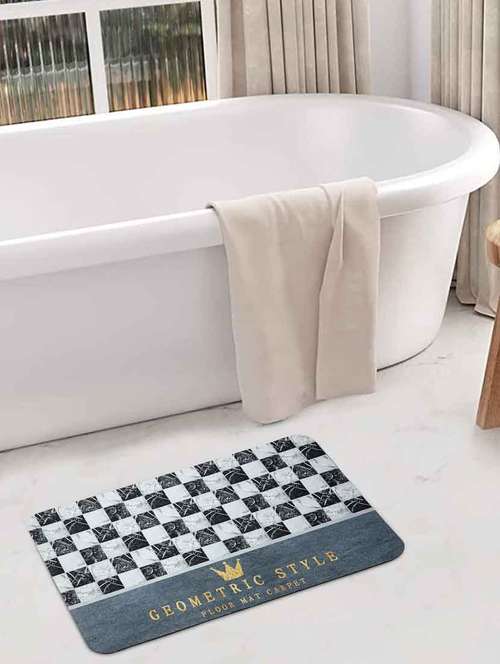 fabinaliv multicolor geometric rubber bath mat (60x40 cm) - 19977606 - Very Small Image - 1
