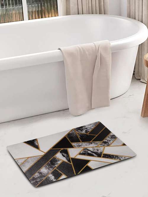 fabinaliv multicolor geometric rubber bath mat (60x40 cm) - 19978253 - Very Small Image - 1