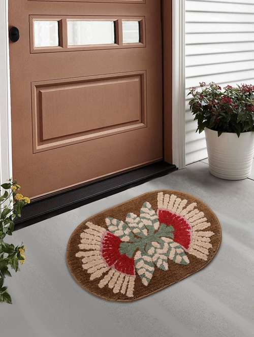 fabinaliv multicolor ethnic cotton blend door mat (60x40 cm) - 19991728 - Very Small Image - 1