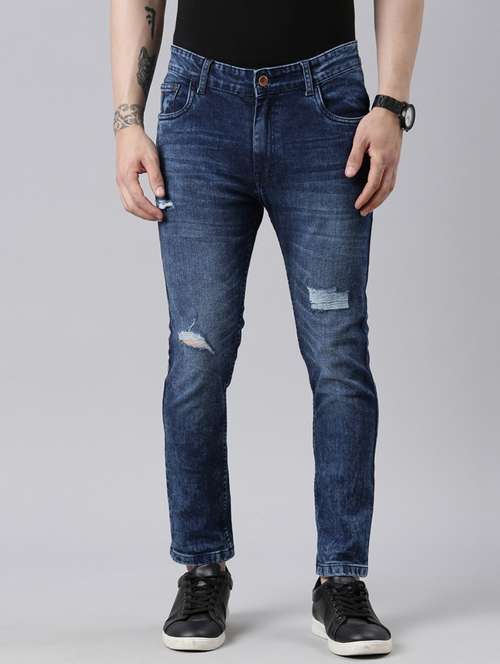 mens slim fit distressed jeans - 20011900 - Very Small Image - 1