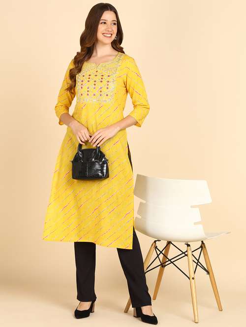 women's straight kurta - 20047752 - Very Small Image - 1