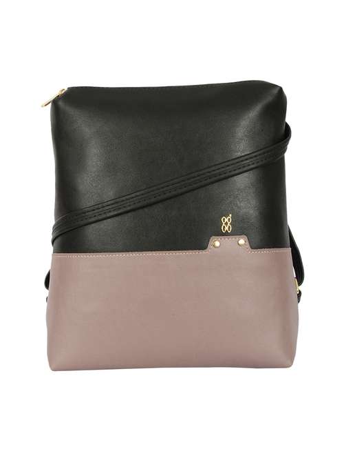 black pvc fashion backpack - 20076442 - Very Small Image - 1