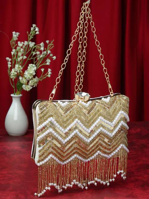 white embellished box clutch - 20132446 - Very Small Image - 1