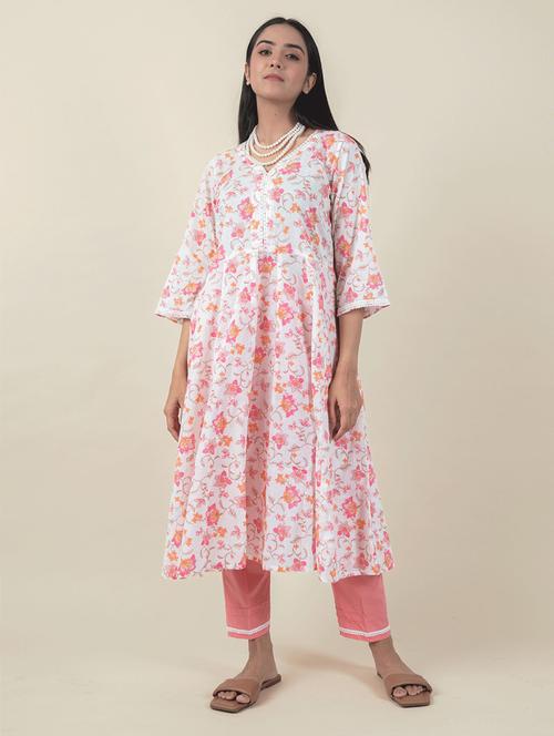 women's flared kurta - 20155528 - Very Small Image - 1