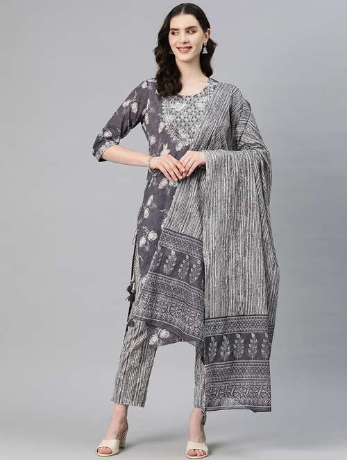 women kurta pant set with dupatta - 20188141 - Very Small Image - 1