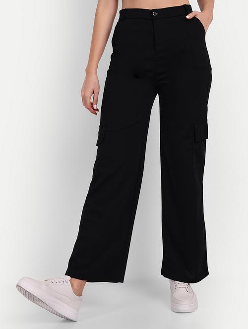 black solids high rise cargos trousers - 20245941 - Very Small Image - 1