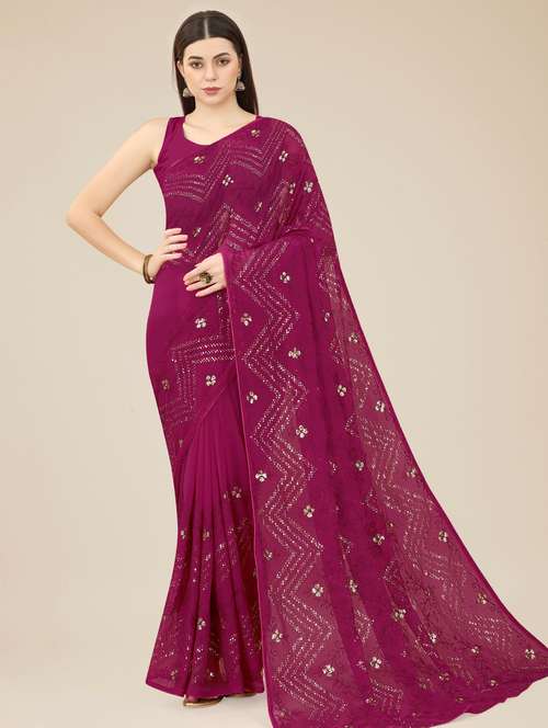 women's embellished saree with blouse - 20299868 - Very Small Image - 1