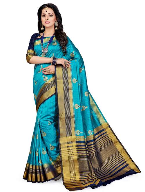 women's banarasi saree with blouse - 20306242 - Very Small Image - 1