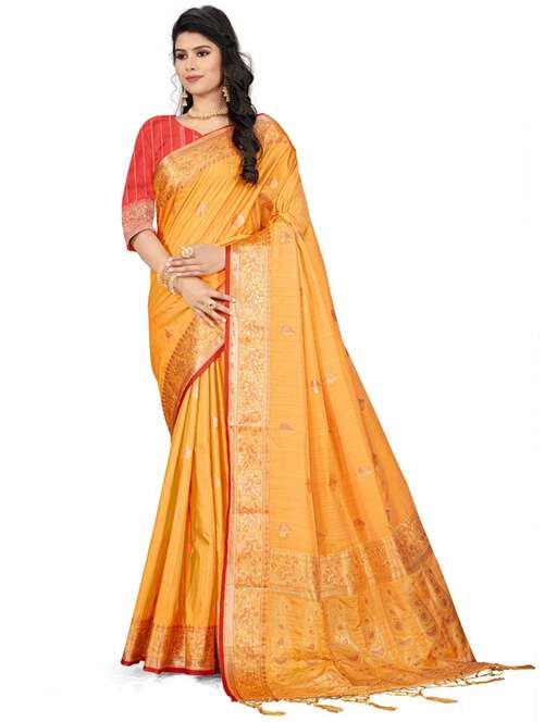 women's banarasi saree with blouse - 20307112 - Very Small Image - 1