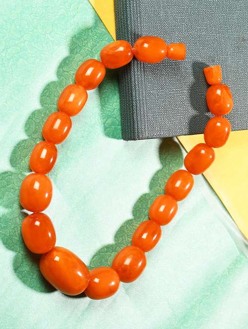 orange metal statement necklace - 20331734 - Very Small Image - 1