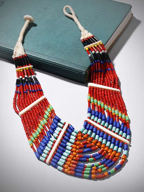 multi colored metal long necklace - 20331746 - Very Small Image - 1