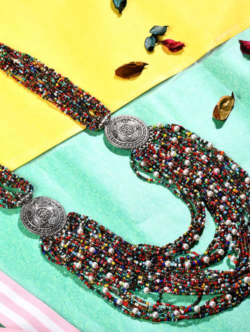 multi colored metal long necklace - 20331802 - Very Small Image - 1
