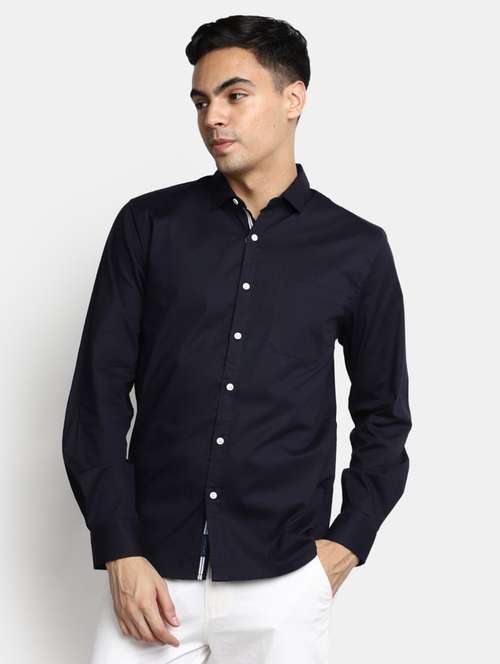 mens solid casual shirt - 20361830 - Very Small Image - 1