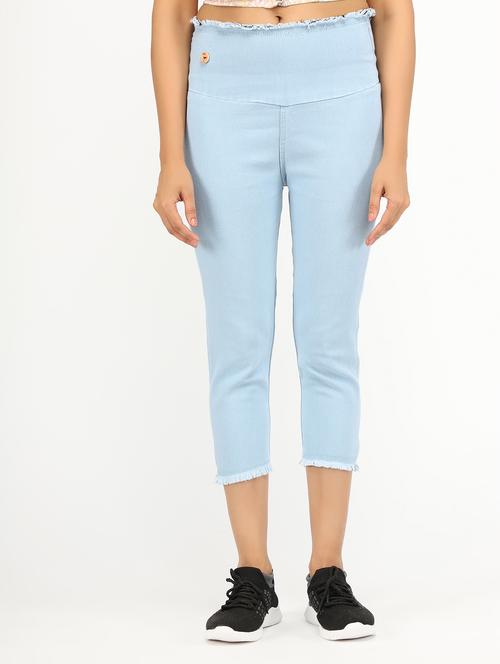 women purist blue skinny fit denim capri - 20386451 - Very Small Image - 1