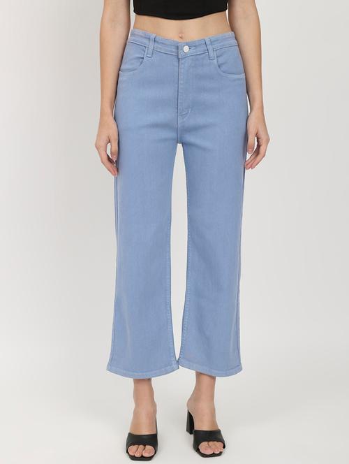 women's plain straight fit jeans - 20386544 - Very Small Image - 1