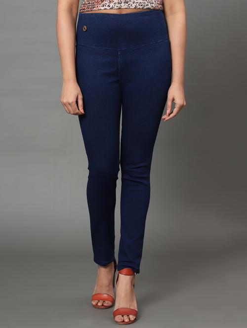 women blue denim jegging - 20386770 - Very Small Image - 1
