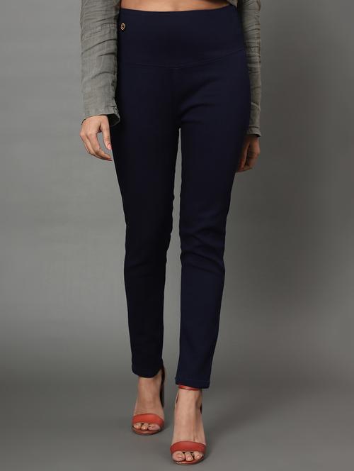 women navy blue denim jegging - 20386771 - Very Small Image - 1