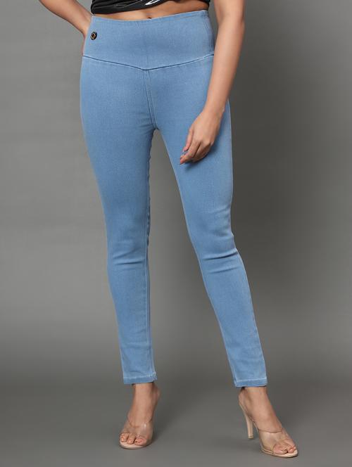 women light blue denim jegging - 20386772 - Very Small Image - 1