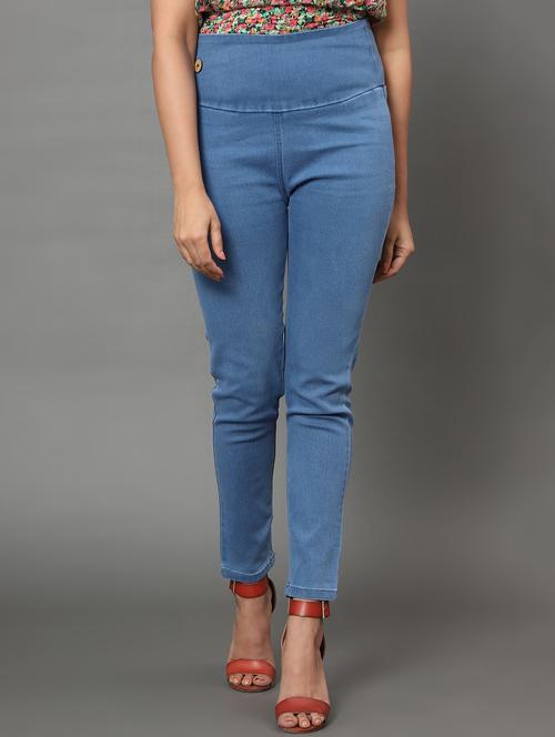 women light blue denim jegging - 20386774 - Very Small Image - 1
