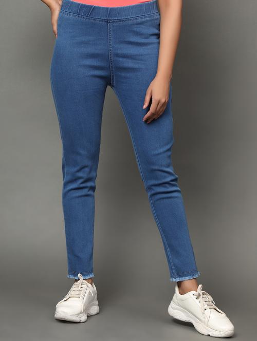 women light blue denim jegging - 20386792 - Very Small Image - 1
