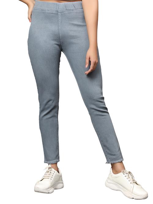 women grey denim jegging - 20386819 - Very Small Image - 1