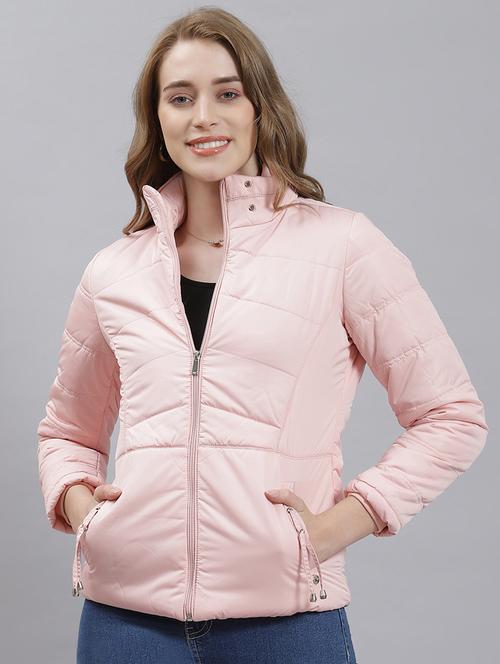 pink long sleeve bomber jacket - 20395844 - Very Small Image - 1