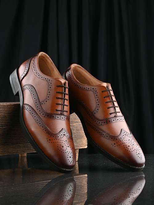 men cut work lace-up brouge shoes - 20404161 - Very Small Image - 1
