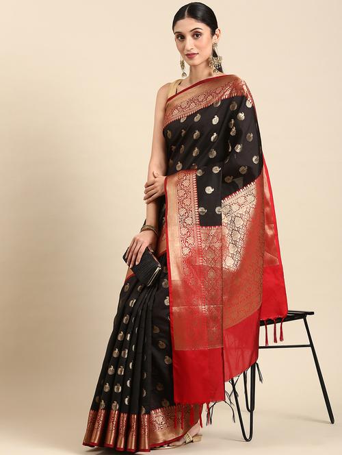 women's banarasi saree with blouse - 20406166 - Very Small Image - 1