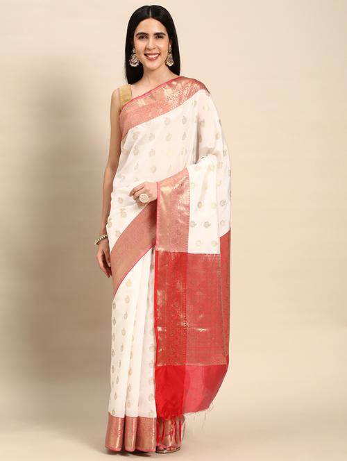 women's banarasi saree with blouse - 20406264 - Very Small Image - 1
