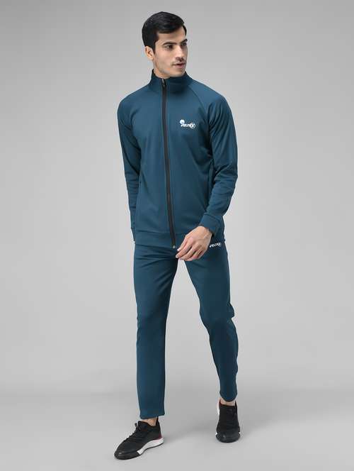 teal solid ankle length track suit - 20409276 - Very Small Image - 1